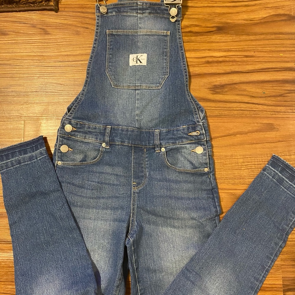 Big Girls Logo Skinny Denim Overall